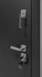 Входная дверь Толстяк Букле черный Белый ясень Ferroni
