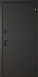 Входная дверь Элегант 7,5 Черный шелк ФЛ-7 Бетон крем AGAT