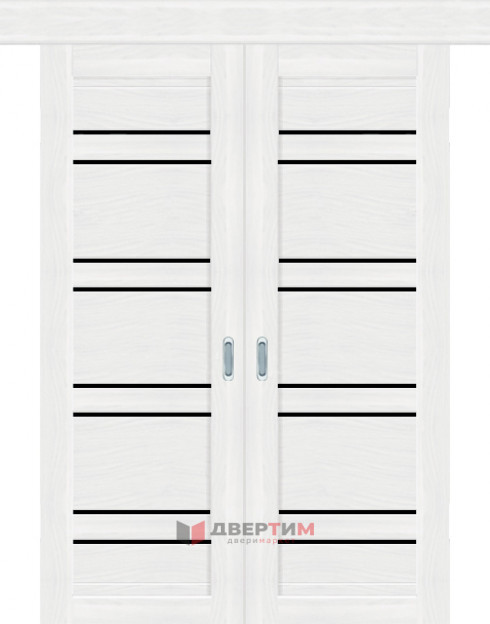 Межкомнатная дверь MD-021 Бьянко КУПЕ двухстворчатая M. Doors